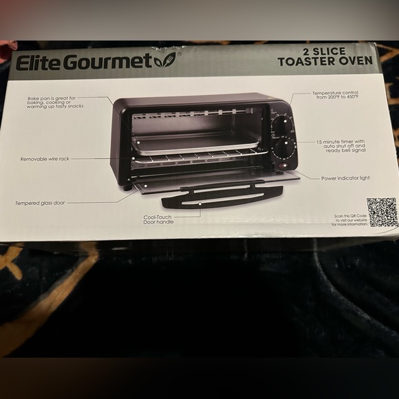 🆕 In Box Elite Gourmet 2 Slice Toaster Oven - Picture 3 of 5